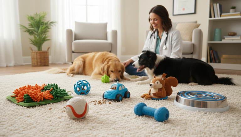 Editorial photograph for article about: 7 Veterinarian-Recommended Interactive Toys That Actually Solve Your Dog\'s Behavioral