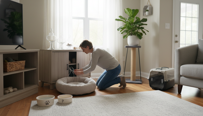 Editorial photograph for article about: The 48-Hour Pet Prep Protocol: Your Room-by-Room Guide to Creating a Safe Haven Befor